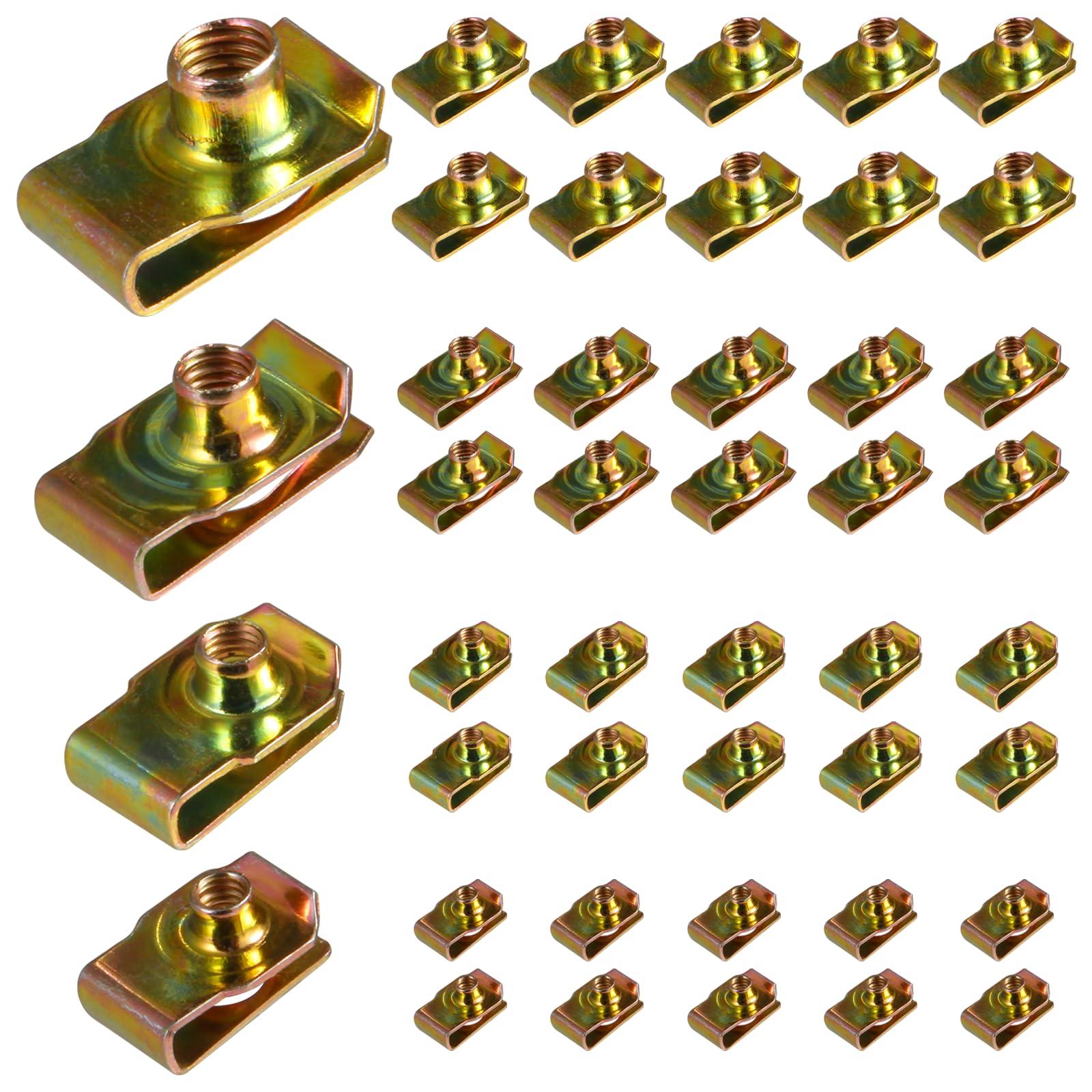 U-Clip Nut Set - 80 Piece Stainless Steel -5 U-Clip Nut Set - 80 Piece Stainless Steel -5