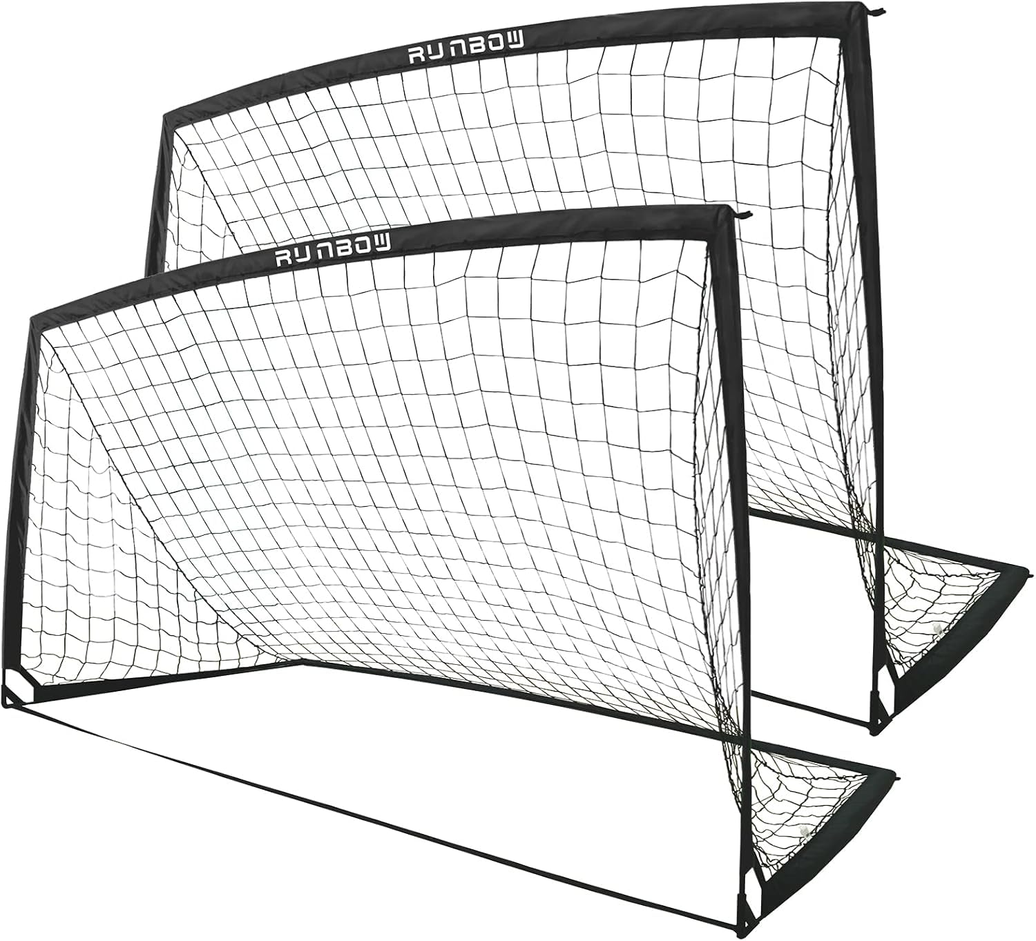 Portería de fútbol para niños de 274 x 152 cm, Red de fútbol portátil para práctica Juvenil en el Patio Trasero con Bolsa de Transporte