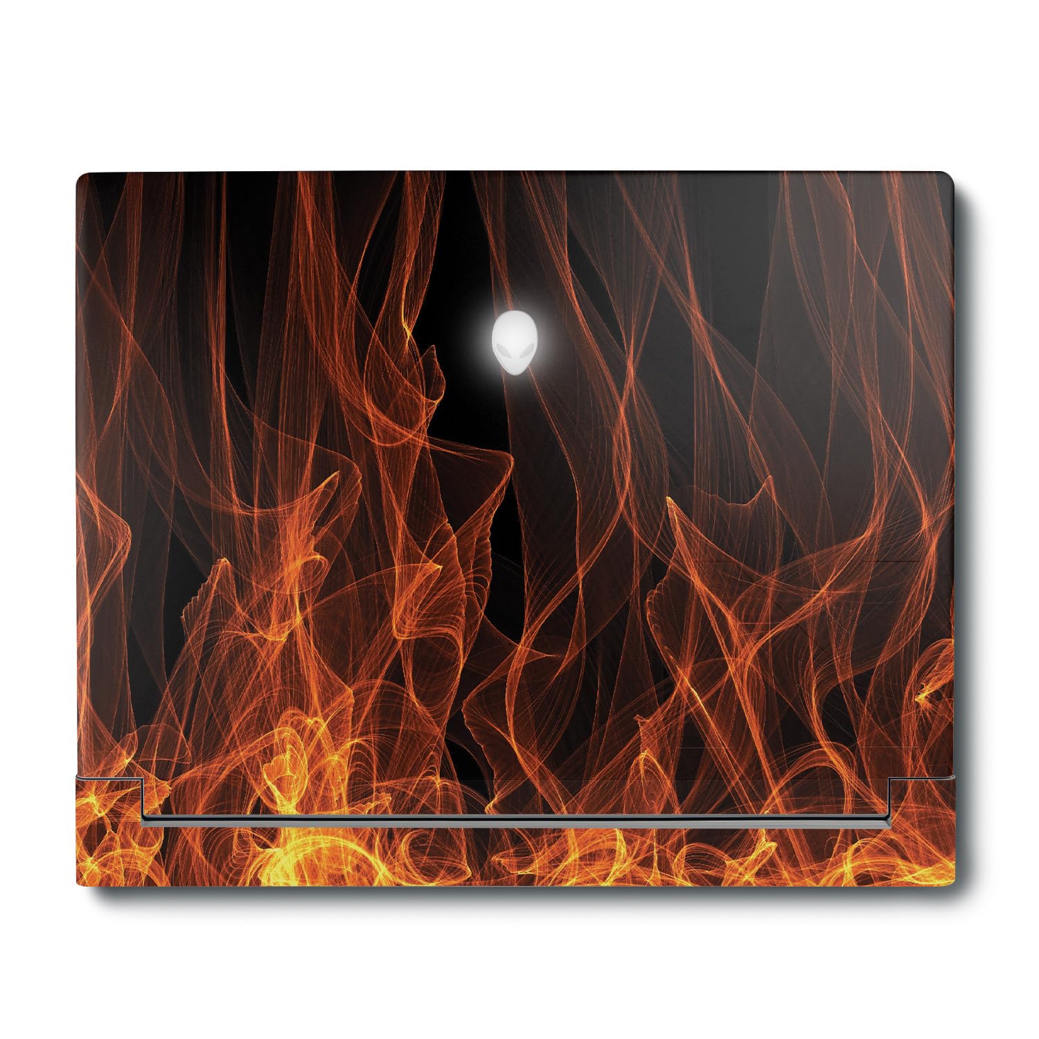 MightySkins Skin Compatible with Alienware X16 R1 (2023) Full Wrap Kit - Charcoal Flames | Protective, Durable, and Unique Vinyl Decal wrap Cover | Easy to Apply &amp; Change Styles | Made in The USA