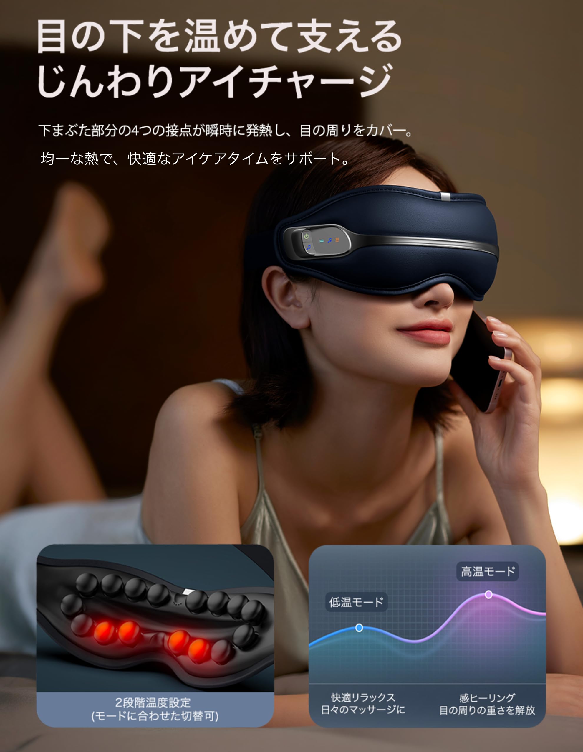 Amazon.co.jp: PHILIPS アイマスク 目元ケア ホットアイマスク アイ