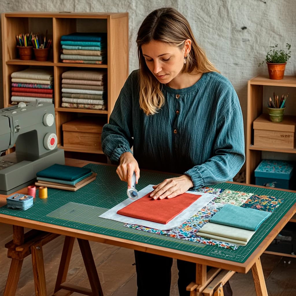 La Canilla Tapis de Découpe Auto-Cicatrisant A1 (90 x 60 cm - 36x24") Self-Healing Cutting Mat Planche Coupe pour Couture Patchwork Modelisme Cutter | Marqué en Centimètres et en Pouces