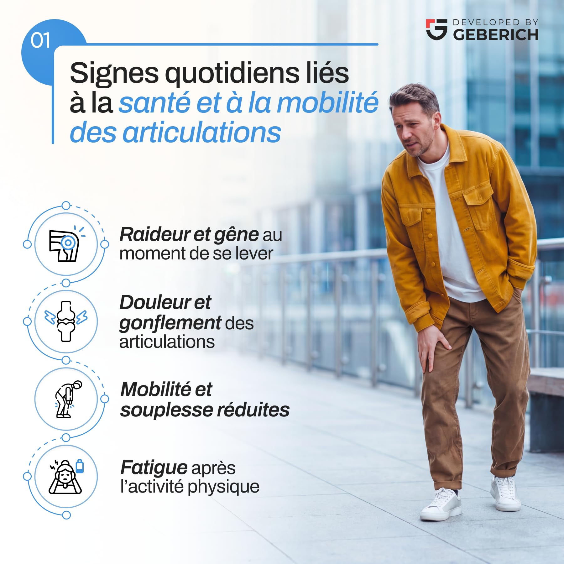 Gélules ARTROFLEX ACTIVE | Complément Alimentaire pour le Bien-être des Articulations | Avec Glucosamine, MSM, Chondroïtine, Collagène Marin, Vitamine C, Magnésium, Zinc | 30 gélules