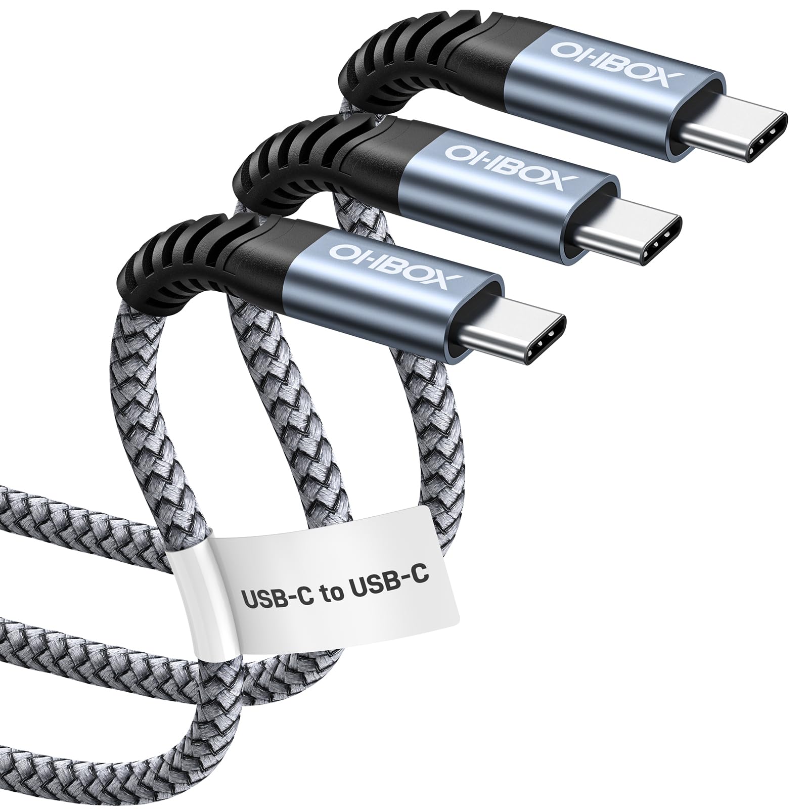 USB C to USB C Cable, 3Pack 6FT USBC Charger Cable 60W Fast Charging Long Type C Charger Cord Compatible with iPhone 15/15 Pro/15 Plus/15 Pro Max/iPad Mini 6/ Pro 2021/Samsung Galaxy S23/LG/Switch