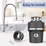 RQYEKDO Garbage Disposal Flex Coupler 75499 - Replacement Parts Compatible with Insinkerator Anti - Vibration Tailpipe, Replaces Part Number 74085, with Screws (1PC)