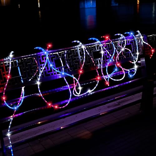 Miniatura 8 de Cuerda de luces LED impermeables de 50 pies, 360 luces LED de 110 V conectables para interiores y exteriores, para terraza, patio, piscina, camping,