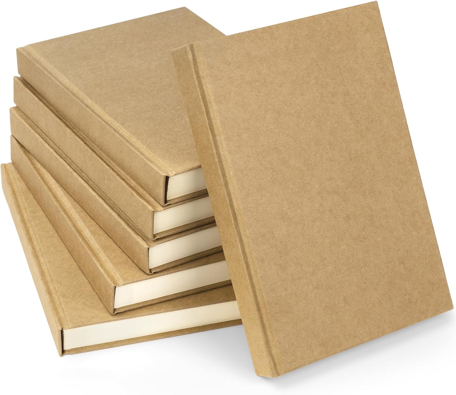 Dynta 6-Pack A5 Hardcover Blank Sketchbooks - 5.7x8.3" Unlined 240 Pages Premium Paper for Drawing, Journaling & Art