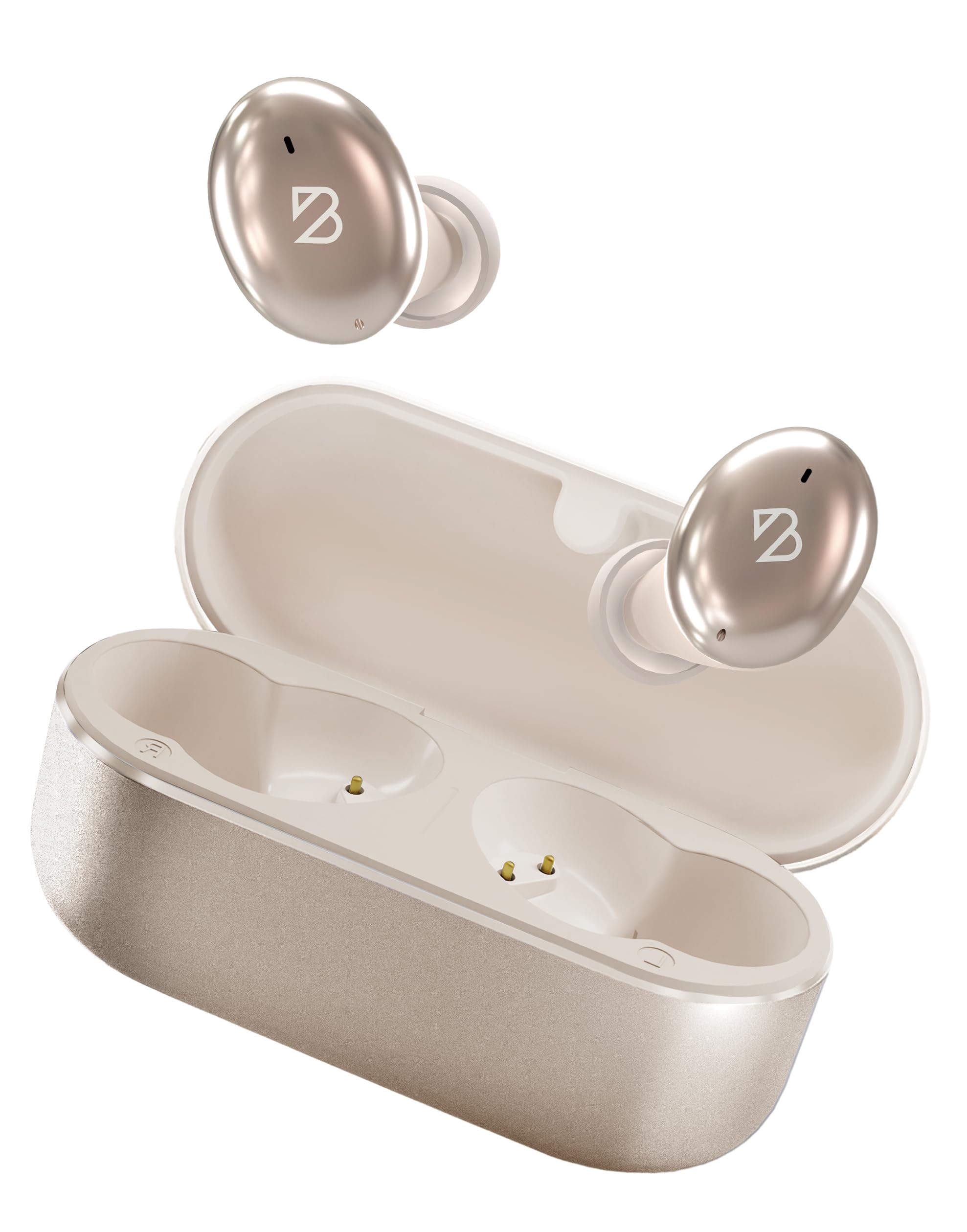 Back Bay Audio Tempo 30 Wireless Earbuds for Small Ears - Award-Winning Sound, Sweatproof Bluetooth Earbuds, Comfortable Ear Buds for Women, Gold Earphones Small Ear Canals, Long Battery Headphones