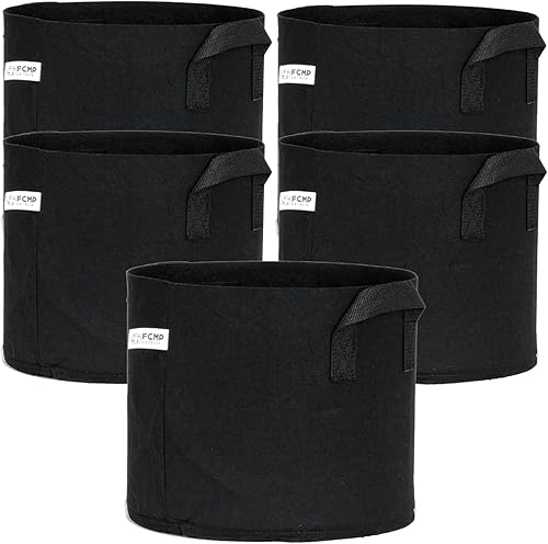FCMP Outdoor Bolsas de cultivo transpirables - 5 galones paquete de 5
