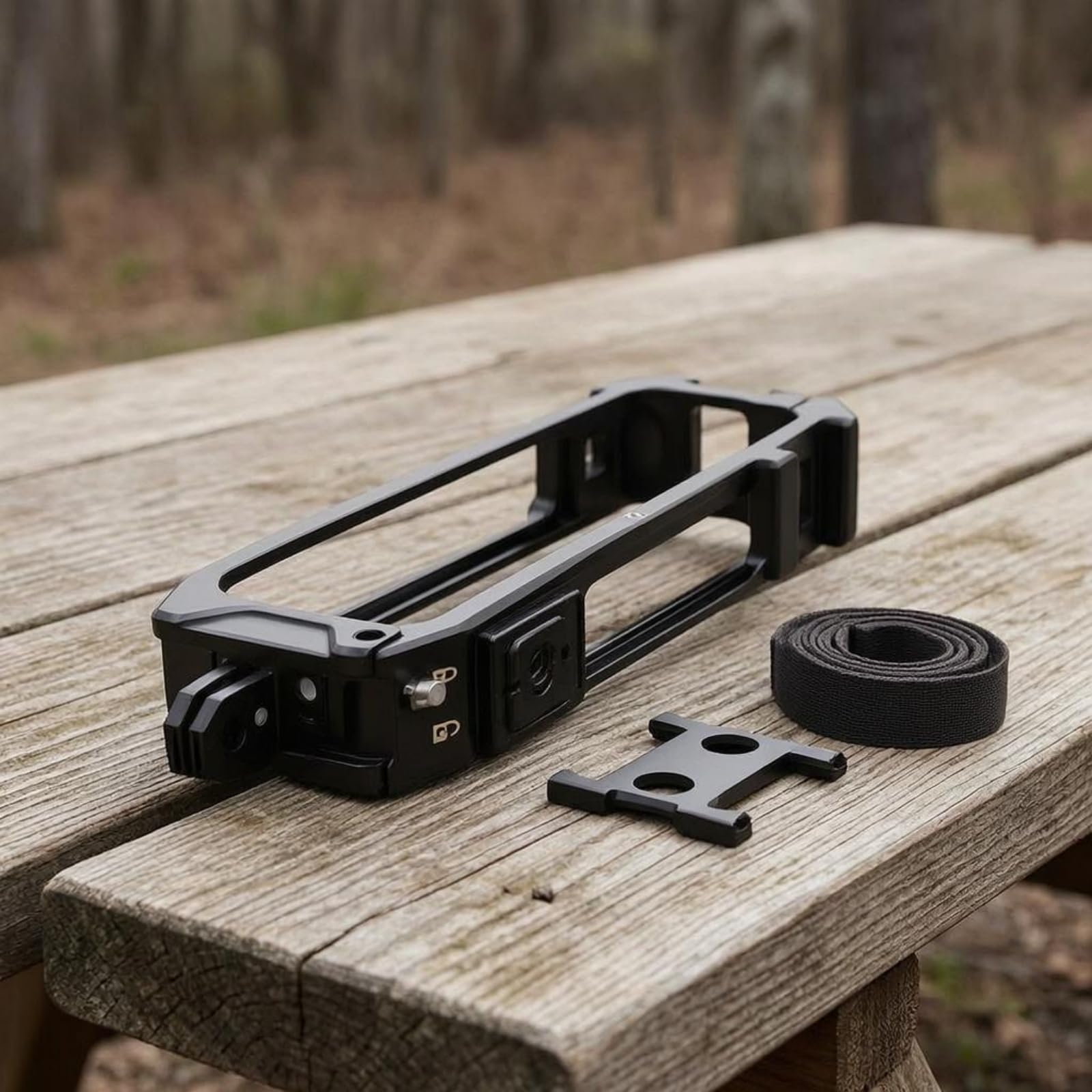 Cadre de Protection pour Caméra 360 Cage Support Boîtier Châssis Rectangulaire Ouvert Laissant l'Optique Dégagée et Montages Flexibles Adapté au, Basique