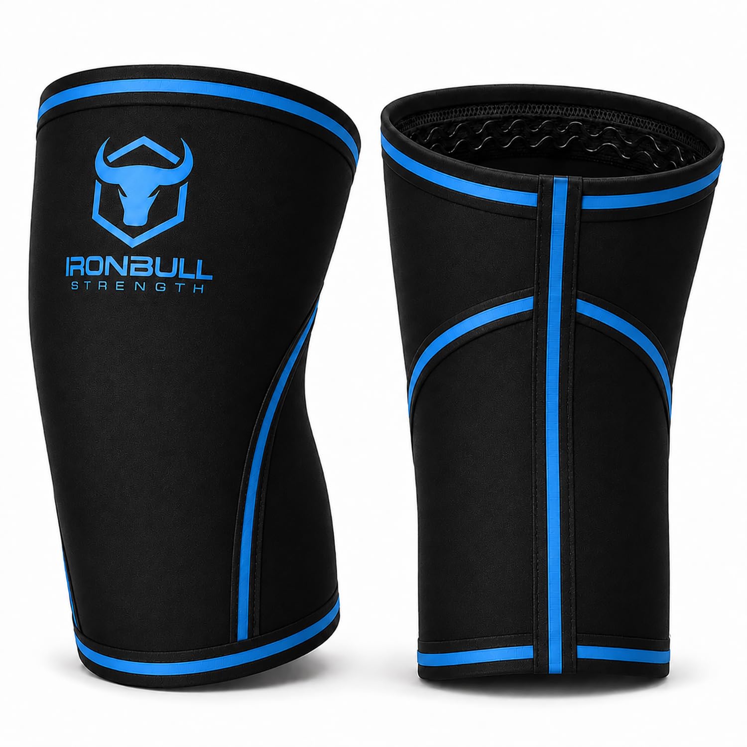Iron Bull Strength Knee Sleeves 7mm 1 Pair - Compression Brace & Knee Sleeve For Weightlifting Powerlifting & Cross Training - Knee Support for Squats - Men & Women product thumbnail 4