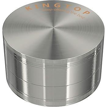 KINGTOP Herb Spice Grinder Large 3.0 Inch Silver