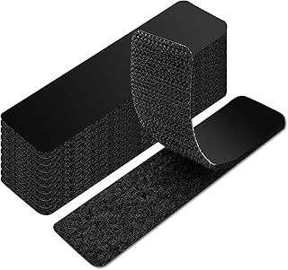 Art3d - 16 juegos de cinta adhesiva de velcro de 1 pulgada x 4 pulgadas, tira adhesiva de doble cara, resistente