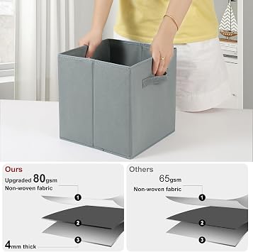 Amazing Tour Cube Storage Boxes, Foldable with Handles, 4 Pack