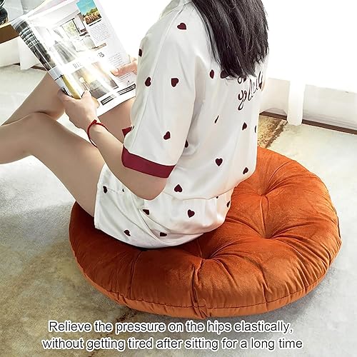 Miniatura 7 de Cojín redondo moderno y simple para silla, cojín de asiento de tatami, cómodo y grueso, suave para balcón, dormitorio, sala de estar, oficina,