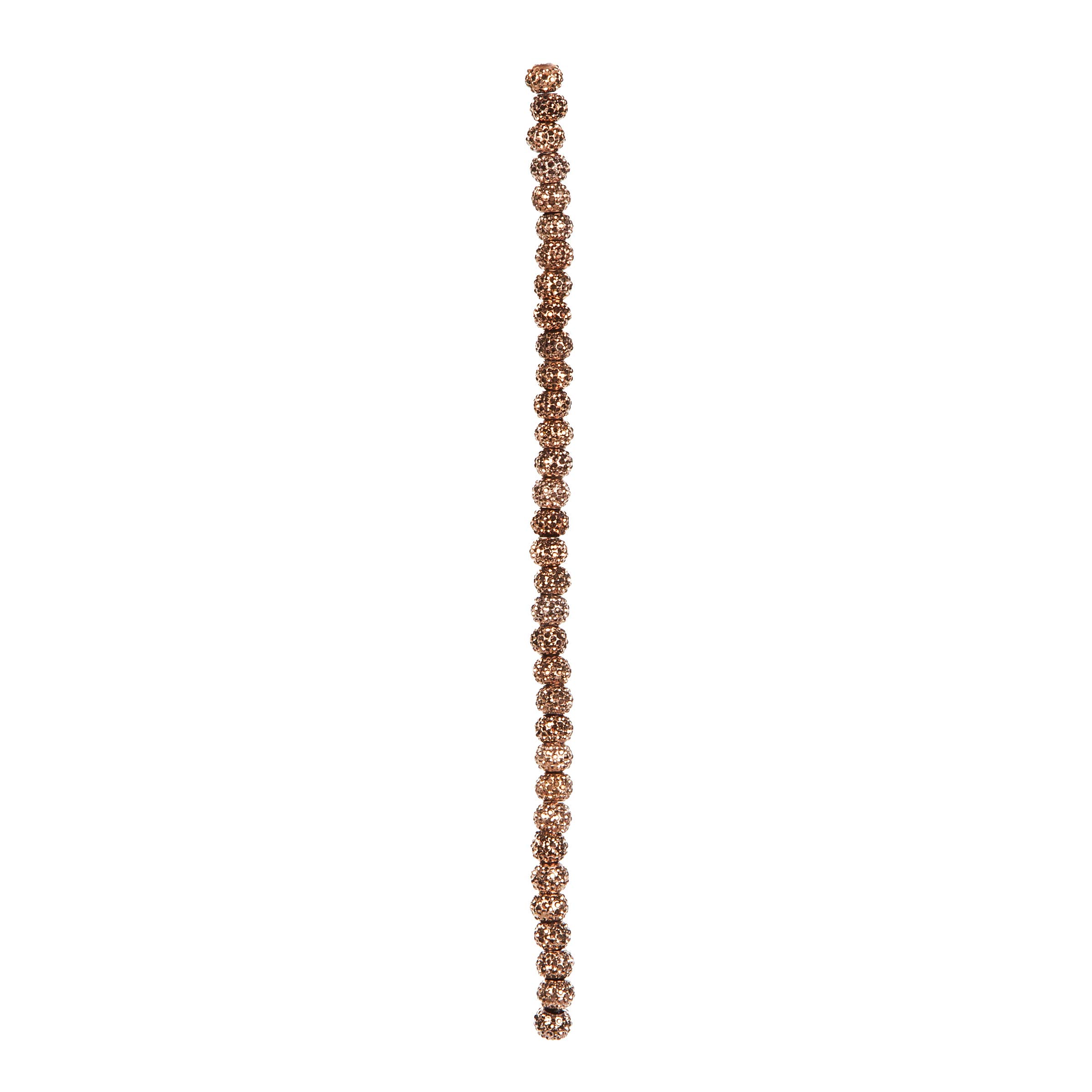 Jewelry Designer M06-5X7 Strand Acrylic Glitter Rosegold 5X7Mm 7In, Gold