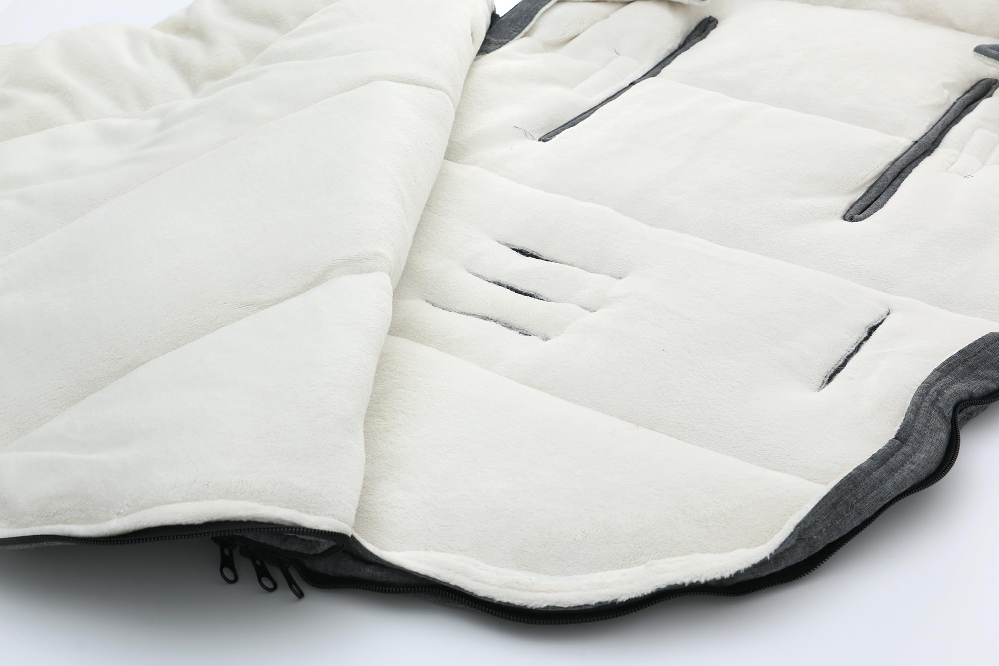 Coprigambe Invernale per Passeggino, Footmuff Universale per Seggiolino Auto, Staccabile, Lavabile in Lavatrice, Adatto a Passeggini e Carrozzine, Grigio Scuro