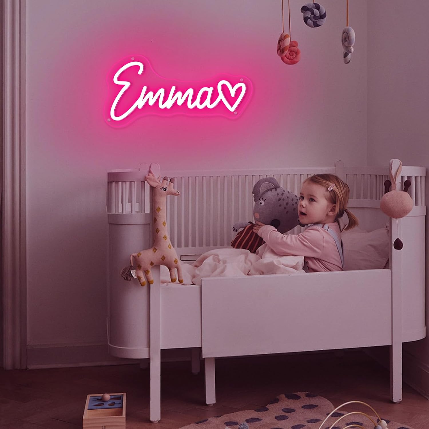 Emma Name Neon Sign14 in, Christmas Gifts for Kids Teens Girls Boys, Emma Neon Signs for Wall Decor, USB LED Dimmer Neon Lights for Bedroom Dorm Room Birthday Gift - Image 6