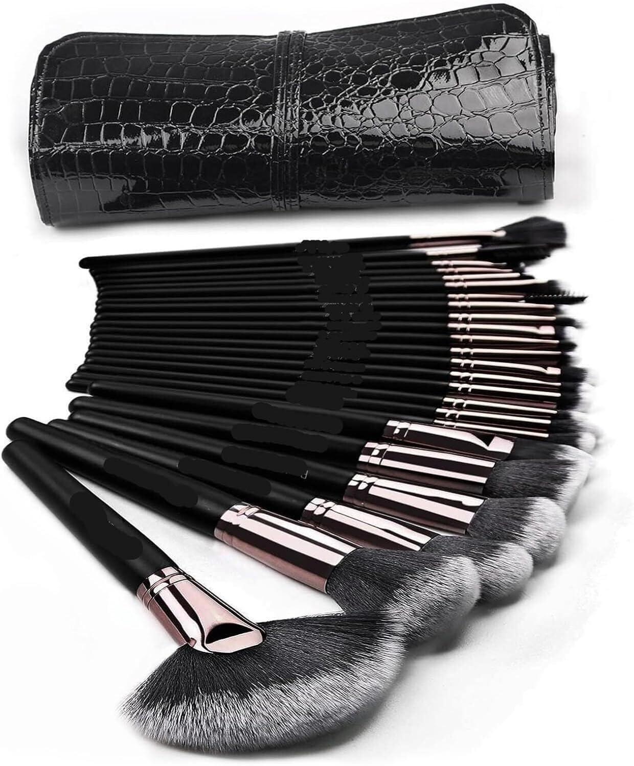 Make-up-Pinsel, Make-up-Pinsel-Set, Echtes 24-teiliges Premium-Qualitätswerkzeug for Synthetische Puder- Und Foundation-Qualität