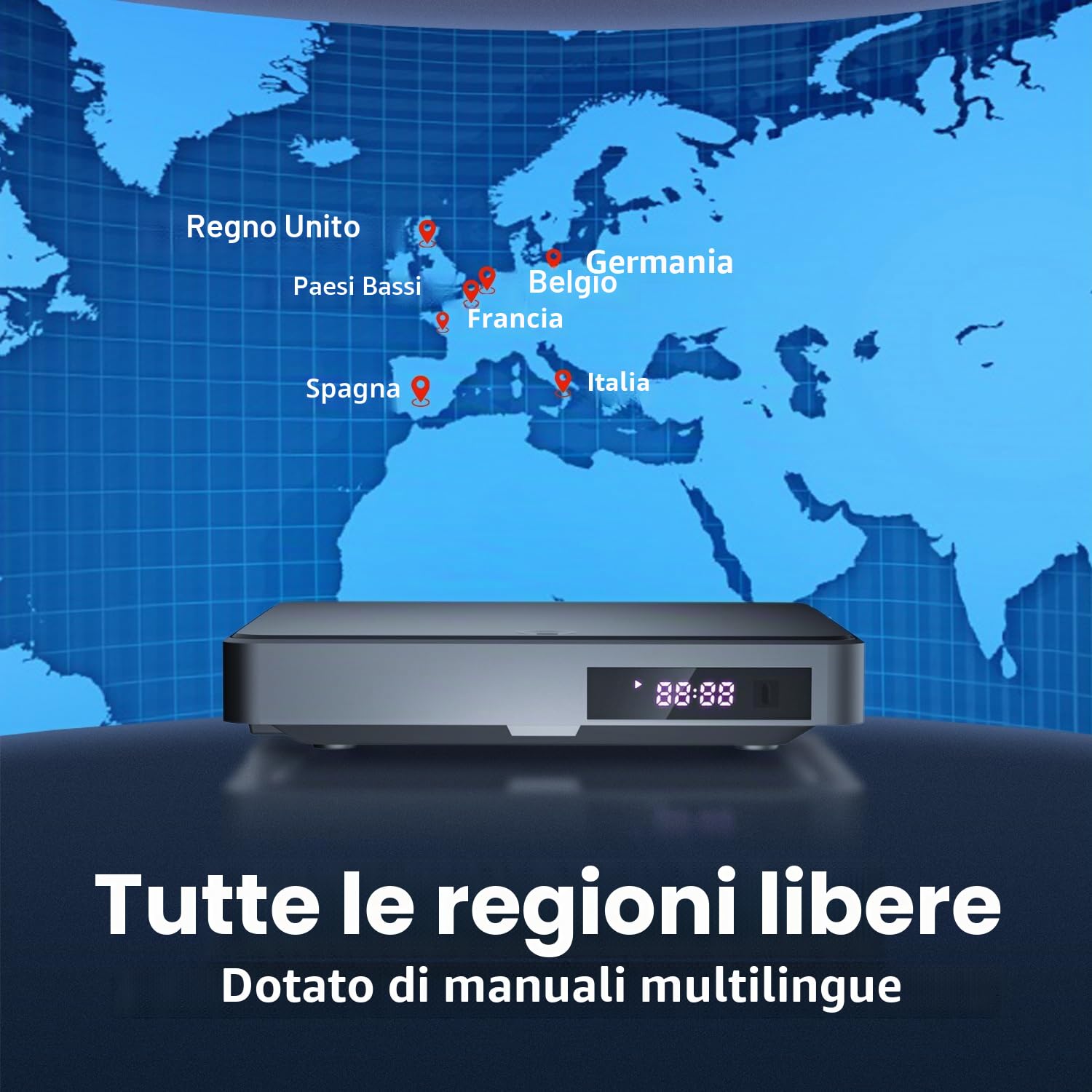 Desobry Lettore DVD Per TV, DVD Player Con Ingressi USB/TF, Lettore DVD TV Con Cavo HDMI/RCA Gratuito, Correzione Degli Errori, Lettore DVD HDMI Riduzione Del Rumore