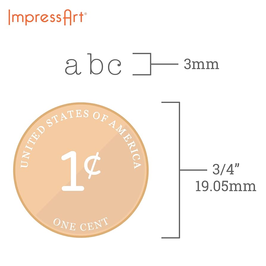 Amazon.co.jp: ImpressArt - タイプライターフォントメタル