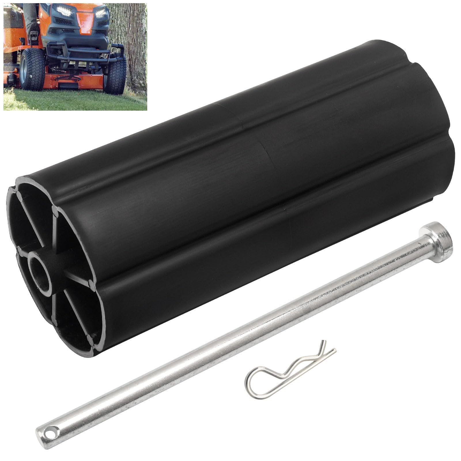 176066 - Juego de rodillo y varilla de cubierta compatible con Husqvarna Poulan Craftsman YTH2448 YTH2148 GTH2548 GT52XLS 532176066 176066 532179127