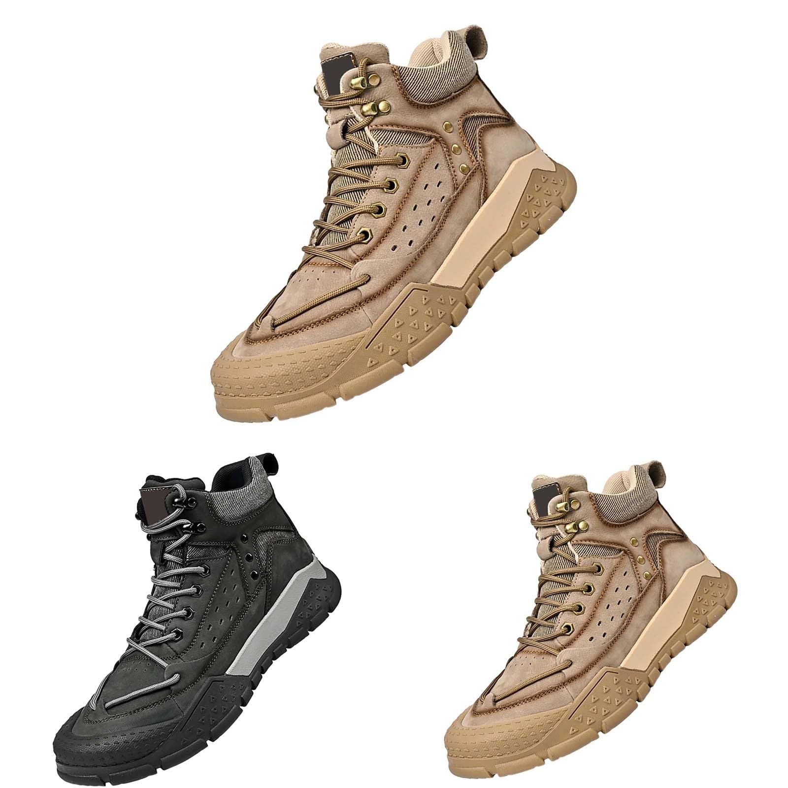 Chaussure Montante Homme Bottes de Neige pour Hommes Bottes de Neige Montantes pour Hommes Baskets Respirantes Chaussures Chaudes Rembourrées pour l'hiver Chaussure Chaude Femme Hiver