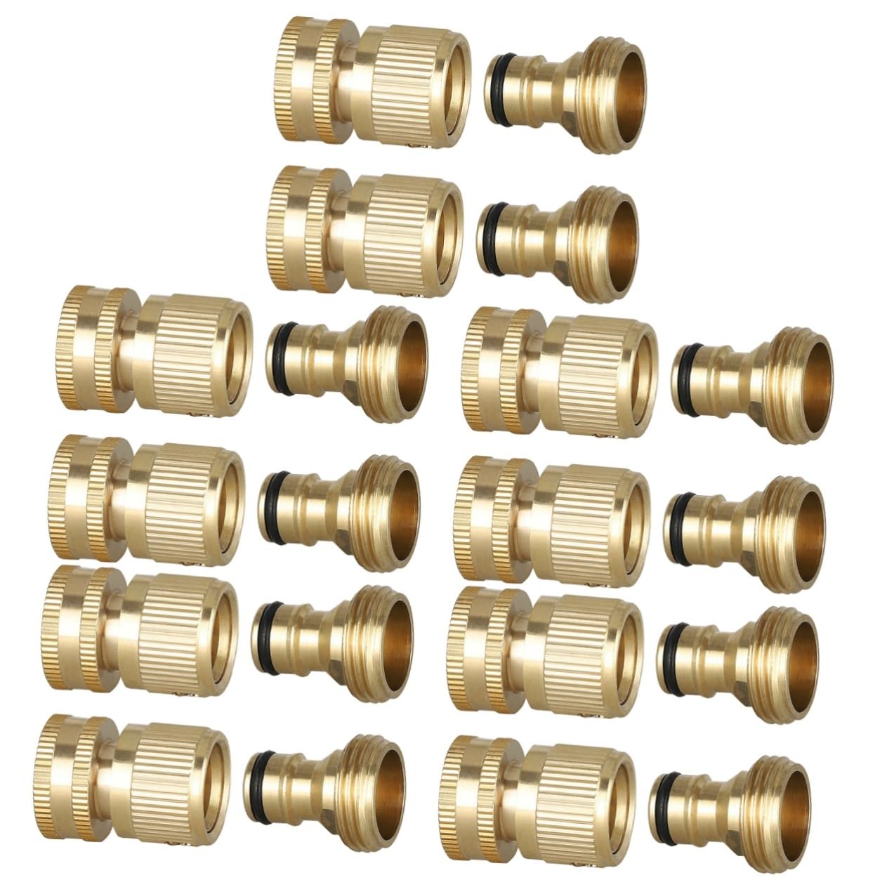 Adaptadores de grifo flexibles de rosca de hierro macho Juego de accesorios de conector de manguera, conectores de línea de aire Conectores rápidos de conexión de manguera Acoplador de aire y juego de