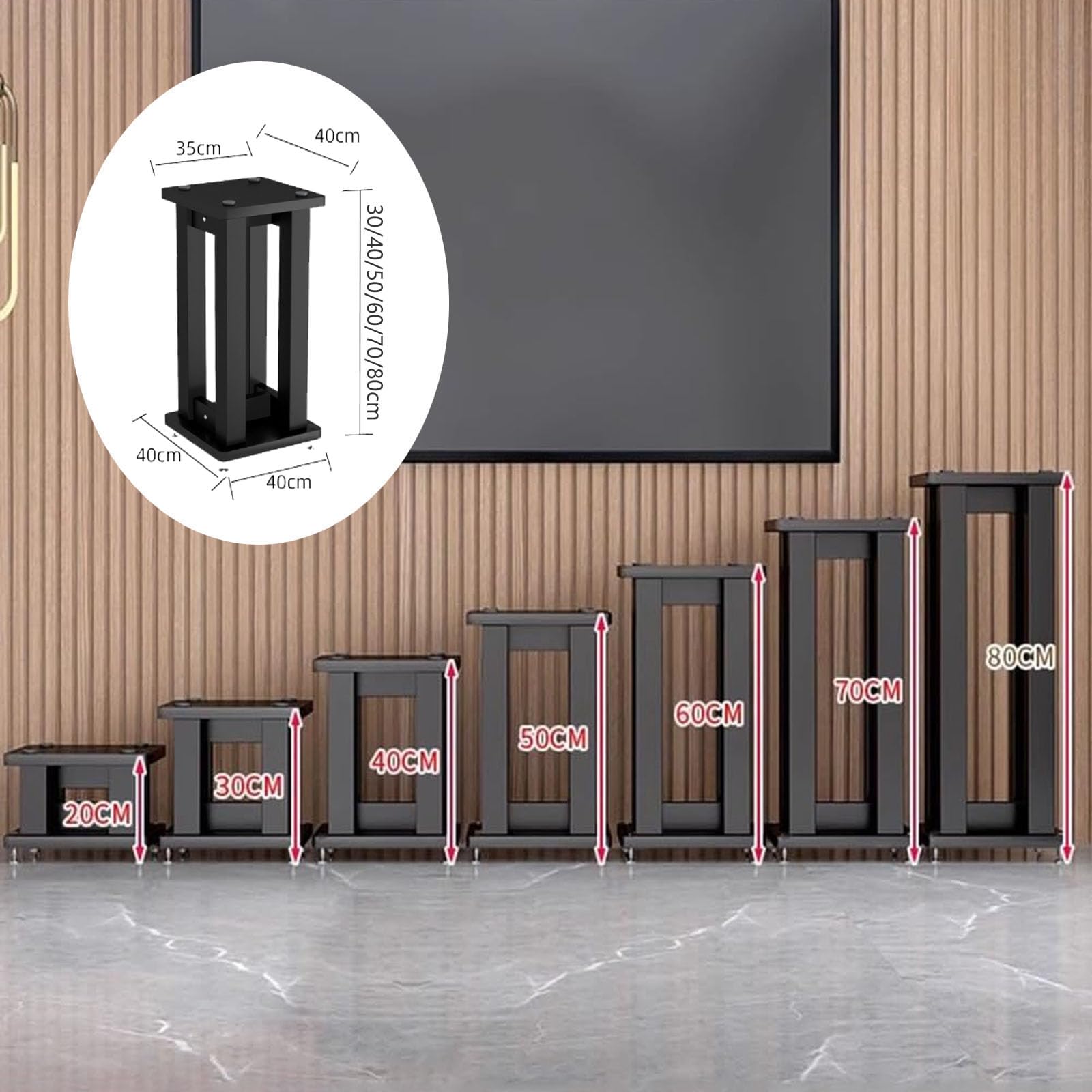 Wytrzymały stojak na subwoofer – solidna metalowa i drewniana podstawa dla lepszej stabilności kina domowego i systemu dźwięku przestrzennego