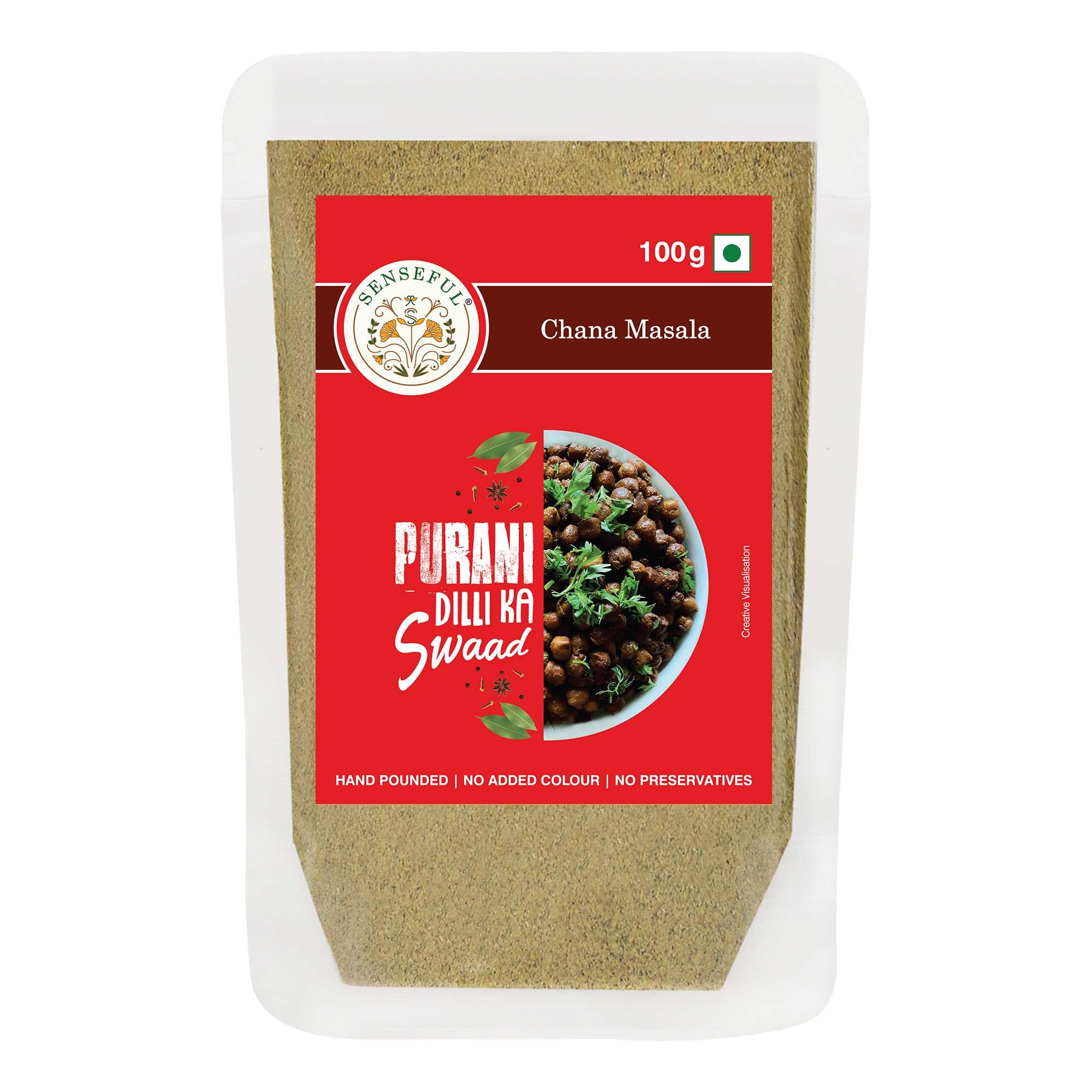 SENSEFUL Chana (Kaala Chana & Chole) Masala - Purani Dilli Ka Swaad, Flavoursome, No Added Colour & No Added Preservatives - 100 gm (B092HZ3ZPD) Amazon Price History, Amazon Price Tracker