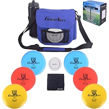 DISC Golf Set-Includes 1pc Heavy Duty Nylon Carry Bag, 2pcs Drivers, 2pcs Mid-Ranges, 2pcs Putters, 1pc Mini Disc Marker, 1pc 12x12 Embroider Logo Black Towel and 1pc Gift Color Box