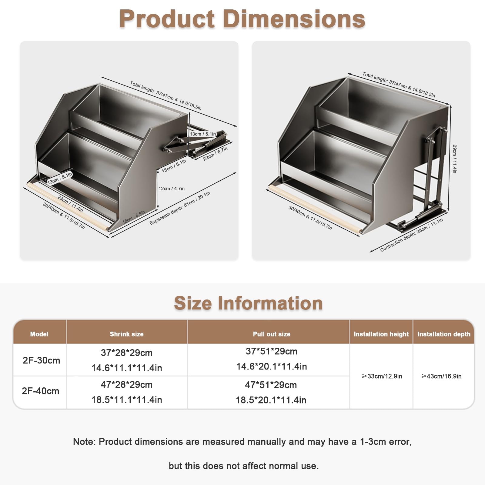 Heavy Duty 2 Tier Pull Down Regal, Grauer raumsparender Schrank-Organizer mit Dämpfung, abnehmbare Körbe für Speisekammer Lagerung, einfache Installation Faltbares Design