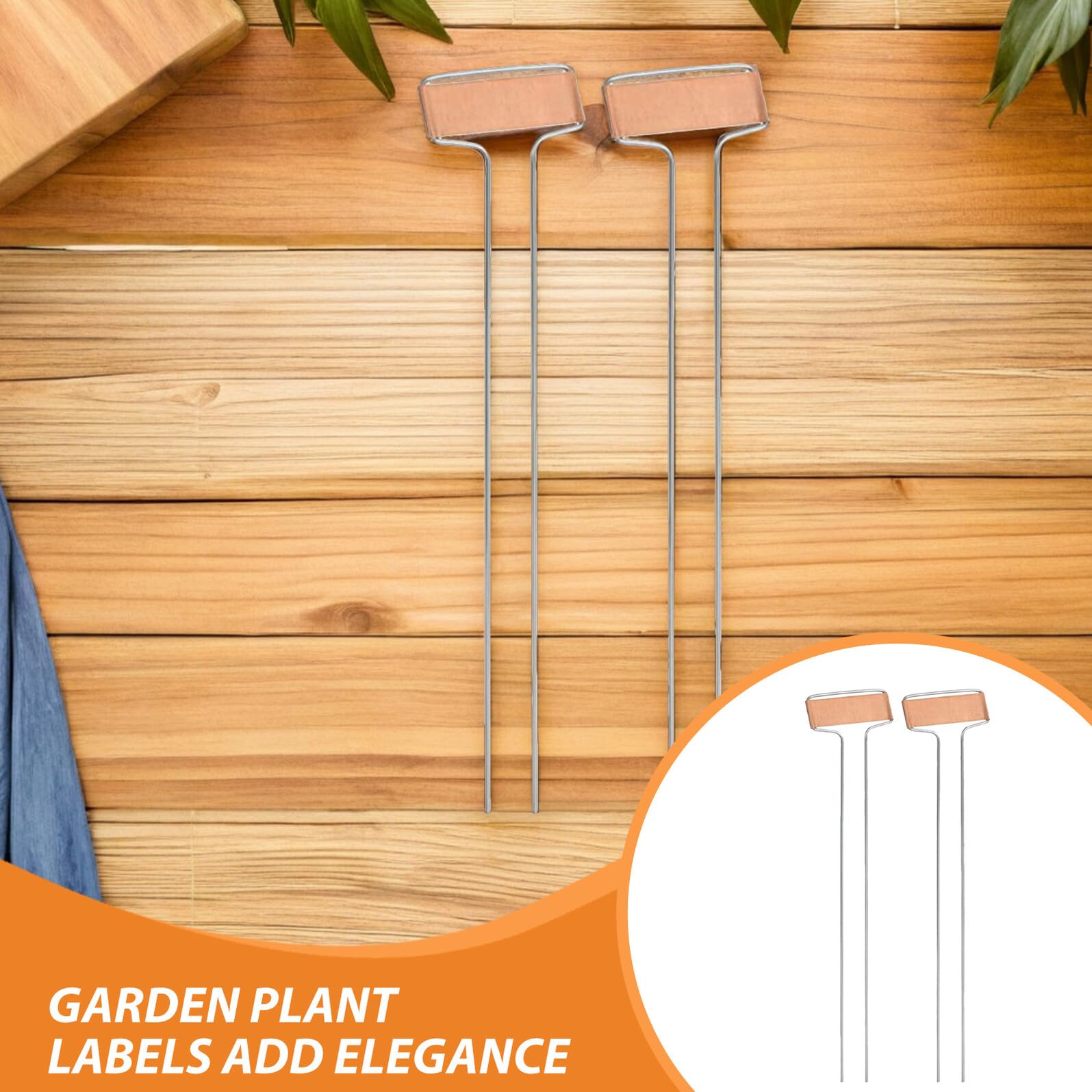 25 Stück Teiliges Kupfer Pflanzenetiketten Wetterfeste Gartenmarker Metall Pflanzenschilder für Außenbereich als Pflanzenbeschriftung für Gemüsebeete und Pflanztöpfe