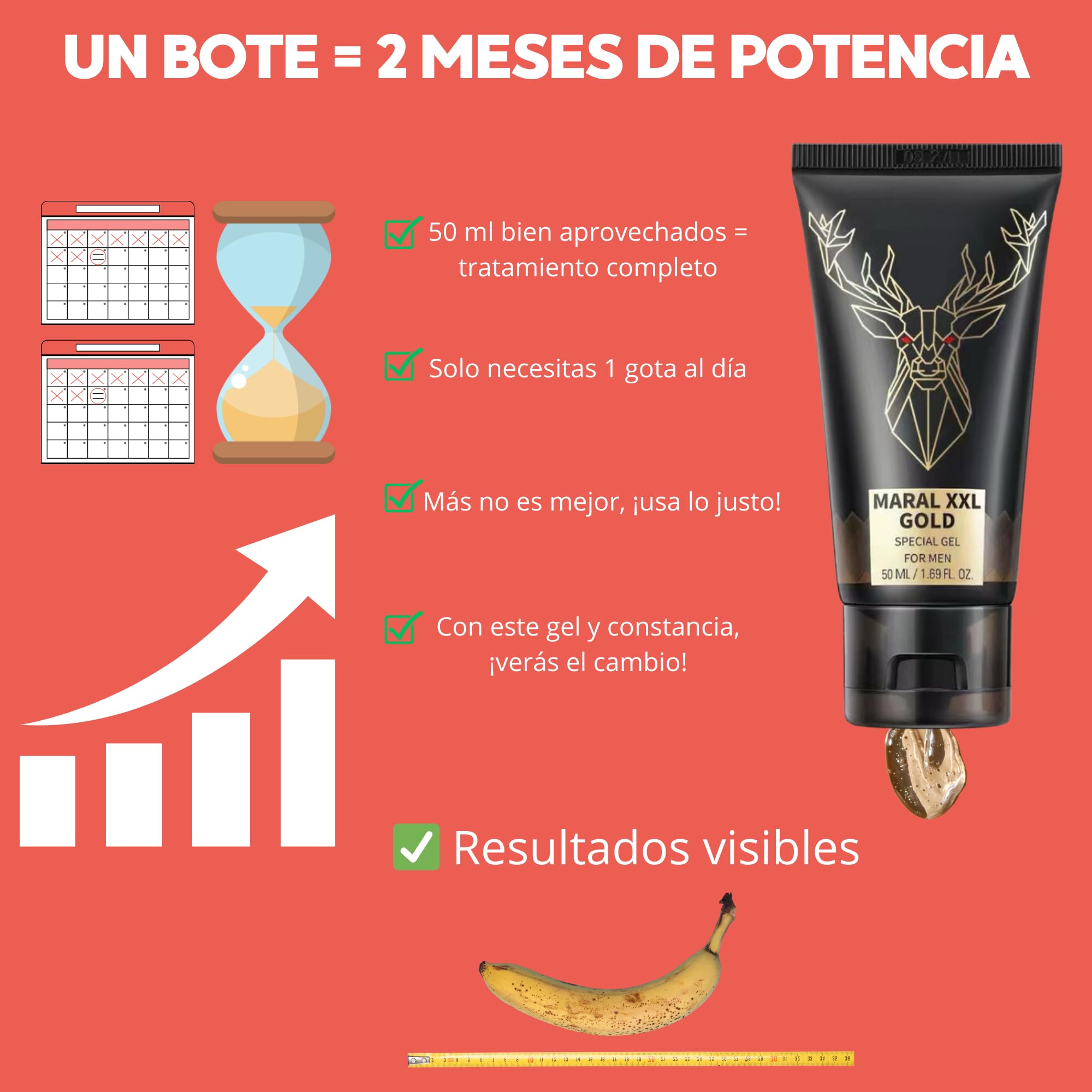 Gel Potenciador para Hombre XXL Crema para el agrandamiento Virilidad masculina Aumenta la Longitud y el Grosor, Aumenta La Talla Del Miembro 50ML