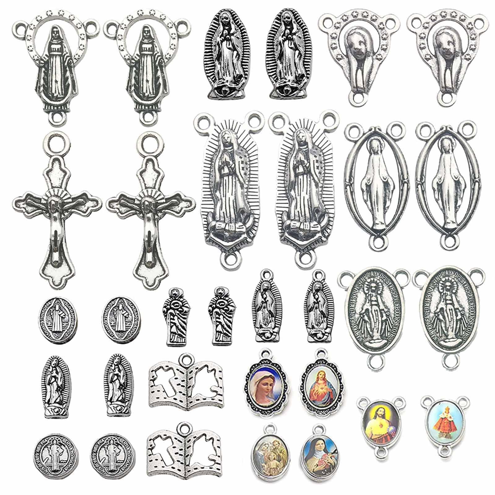 32pcs Cross Pendants, Classic Cross Charms for Jewelry Making, Uniform DIY Crafting Accessories for Bracelets, Necklaces, and Religious Ornaments-image-24