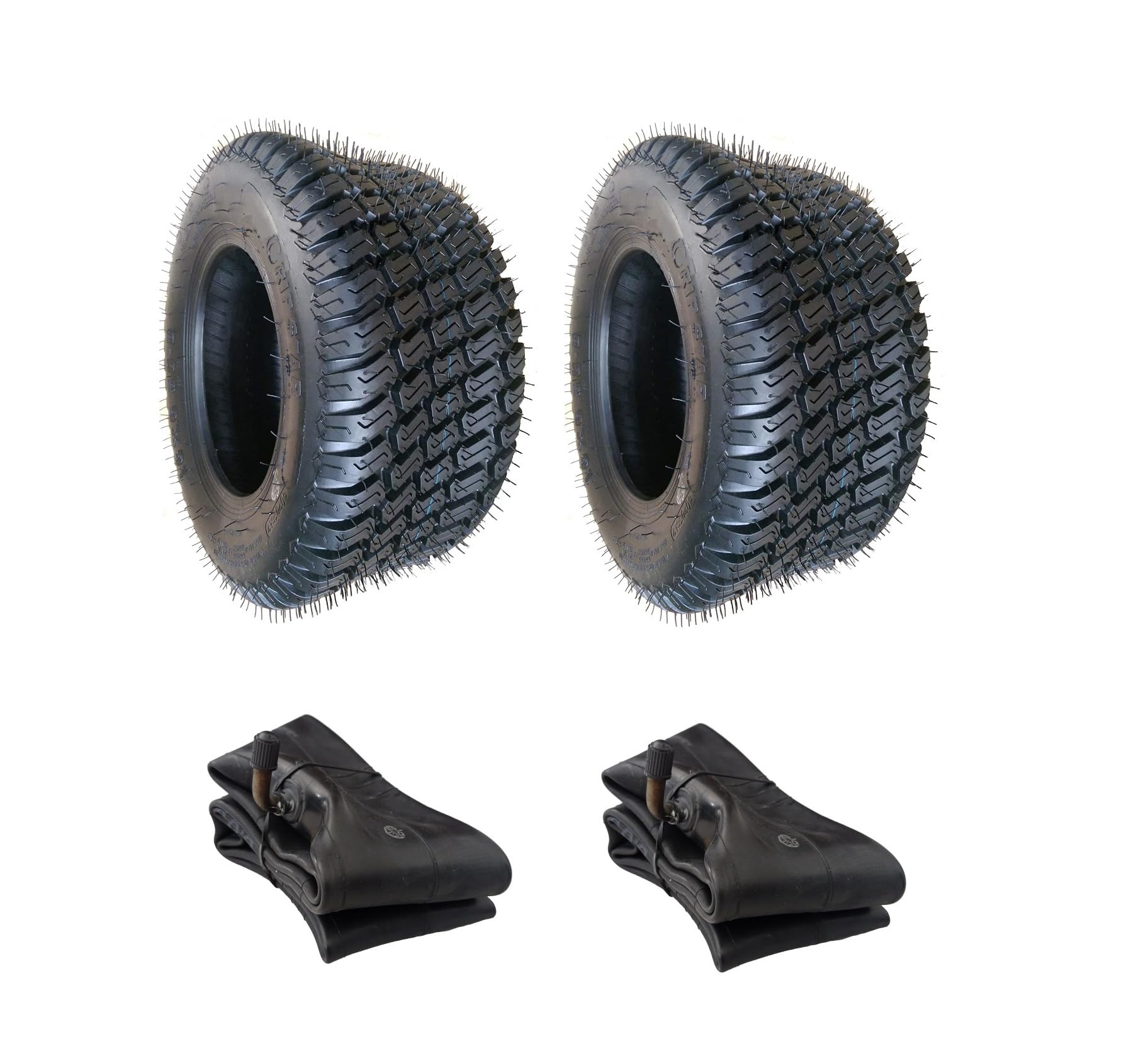 2 cámaras de aire + 2 neumáticos de césped de 13 x 5,00 – 6 Wave para tractor cortacésped, cortacésped, removedora de nieve, 13 x 5,00 – 6