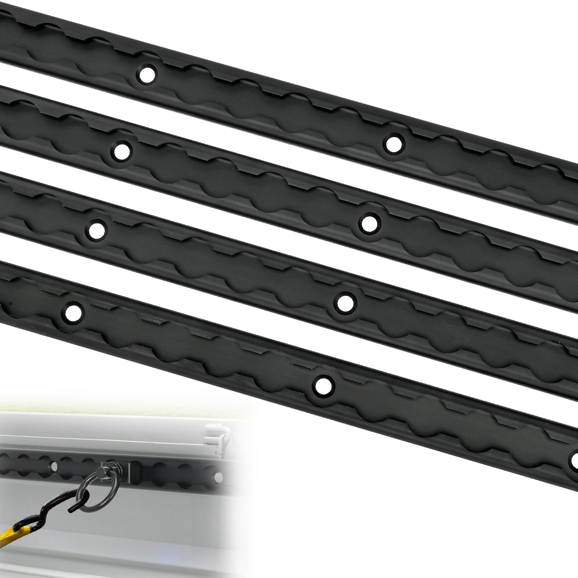 AIWFL 4 Pack 36" L Track Rail,Heavy Duty Aluminum L Track Tie Down Rail, 3ft L-Track System for Truck and Trailer, Truck Bed Rails for Motorcycles,