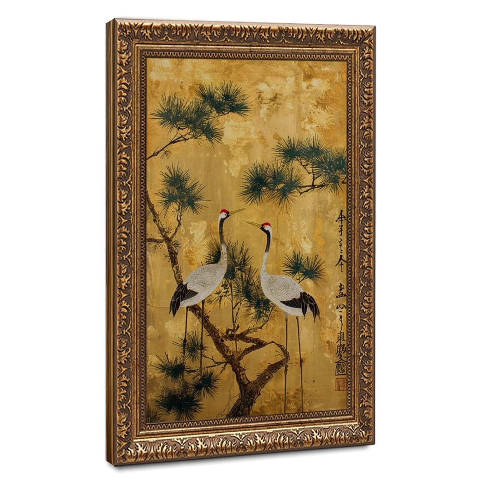Bareronor Japanese Crane Poster Canvas Poster Bedroom Decor Landscape Office Room Decor Gift 20" L X 30" W