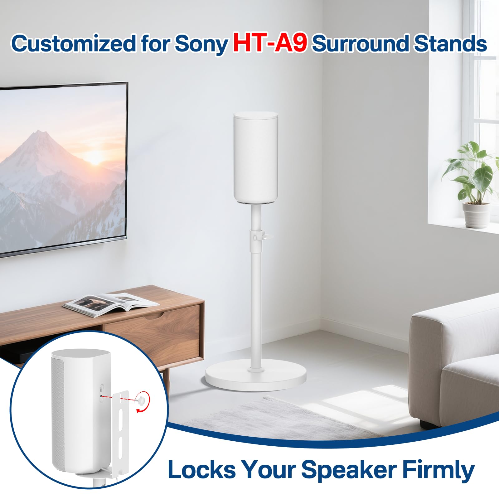 SONY HT-A9 SA-SW3スタンドセット 2021年製 Amazon | 高さ調節式フロアスピーカースタンドペア Sony HT-A9
