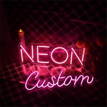 Custom Neon Signs, Neon Lights Customizable for Wall Decor Personalized Led Light Sign for Wedding Birthday Party Gift Party Game Room Bar Business Shop Name Logo Neon Sign