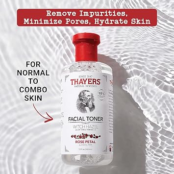 Thayers Alcohol-free Rose Petal Witch Hazel with Aloe Vera, 12 Fl Oz (Pack of 3)
