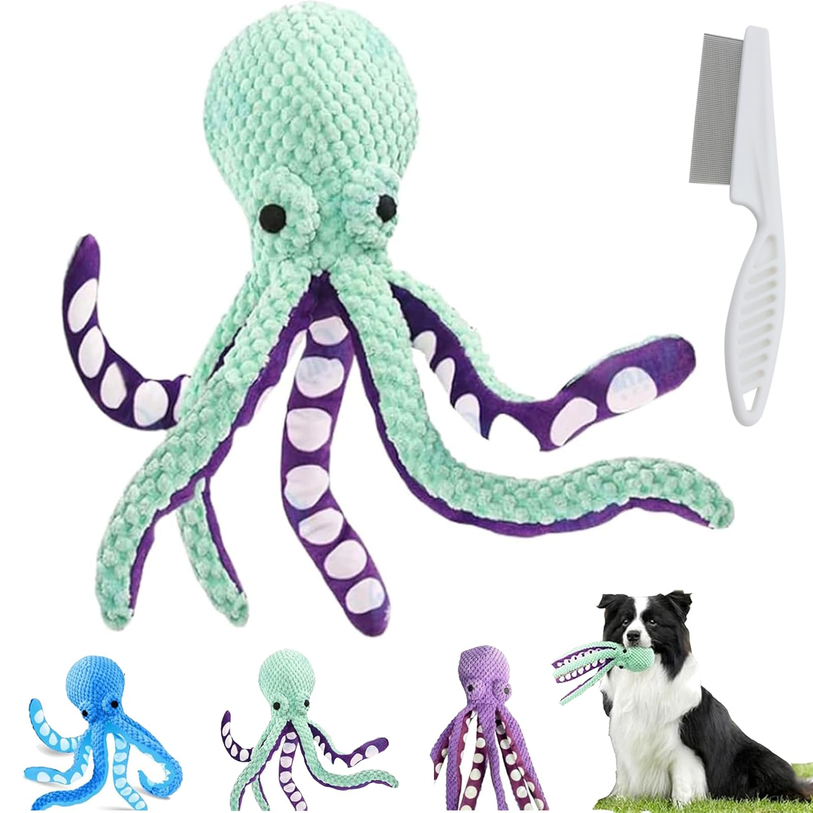 Gienslru Pawforloves Premium Pet Plush Toy, Premium Pet Plush Octopus, Paw For Loves Pet Plush Toy, Dog Toy Octopus, Dog Toys For Large Dogs,Medium,Small (A)