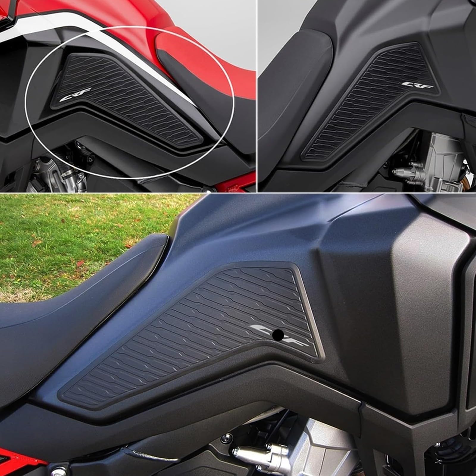 Compatibile con Honda CRF 1000 L CRF1100L Africa Twin Adventure Sport/Standard Moto Laterale Serbatoio Carburante Protezione Adesivi Decalcomania Antiscivolo Gas Ginocchio Grip Traction (Adventure)