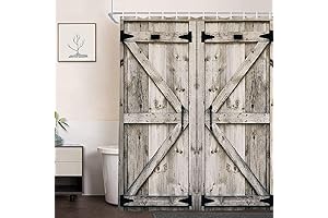 NYMB Rustic Wooden Vintage Farmhouse Country Shower Curtain