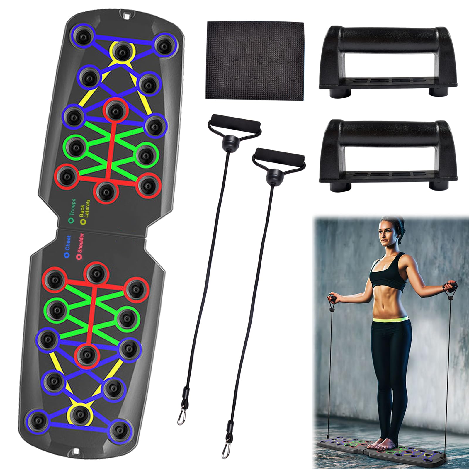 Liegestützbrett Mit Zähler - Trainingsgerät Für Brust, Arme & Rücken