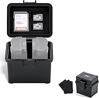 Vista 8 de JJC Funda para batería de cámara y tarjeta SD para 3 baterías de cámara, 6 tarjetas SD, 5 tarjetas CFexpress tipo A, 6 tarjetas CFexpress tipo B