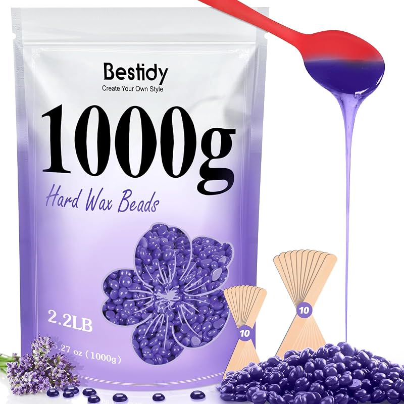 Bestidy Grânulos de Cera Depilatória Roxa, Refil para Aquecedor, 1 kg