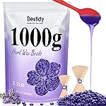 Bestidy Wax Beads, Bagged 1000g, Waxing beans for Hair Removal, Women Men, Home Waxing for All Body and Brazilian Bikini Areas
