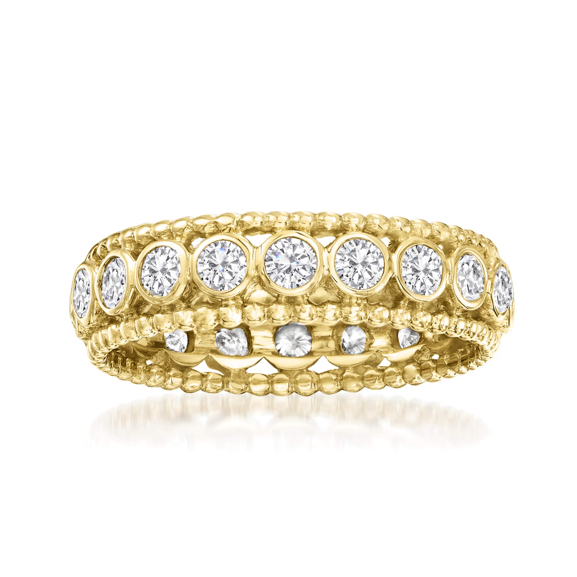 Ross-Simons1.00 ct. t.w. Bezel-Set Diamond Eternity Band in 14kt Yellow Gold