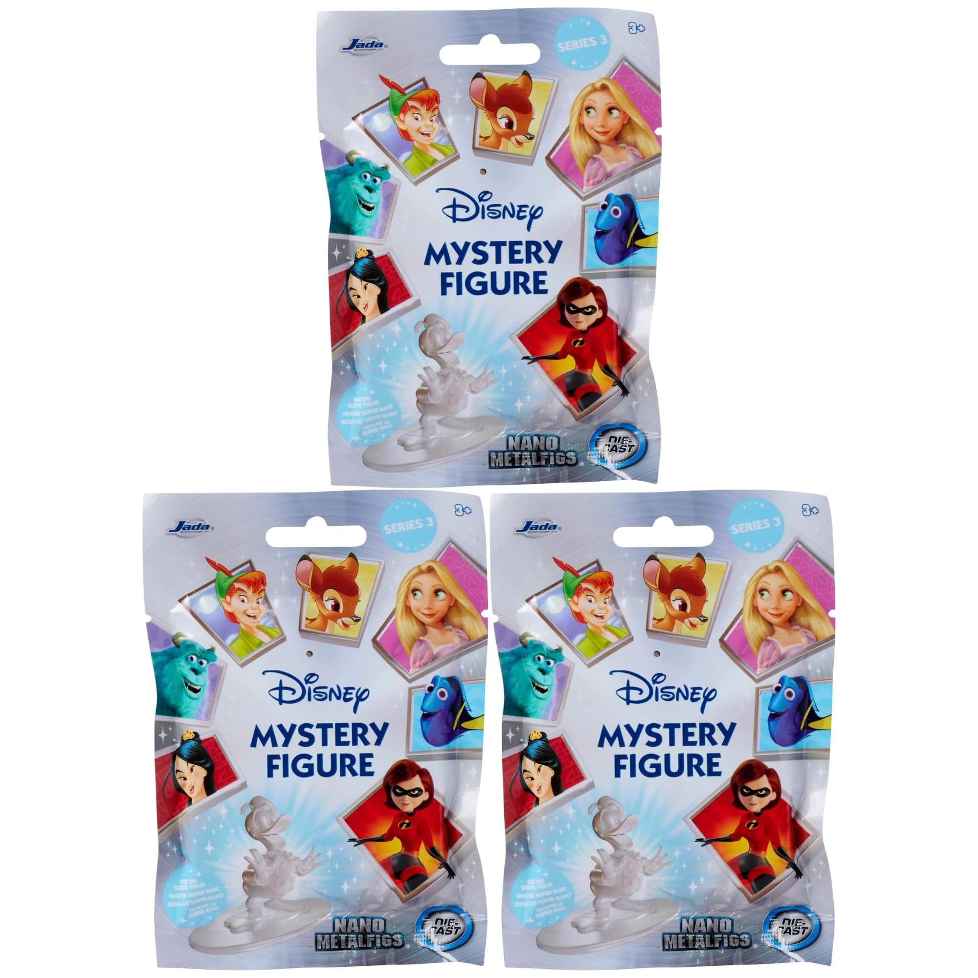 Disney - Nano Metalfigs Die-Cast Mystery Figure Blind Bag Pack of 3