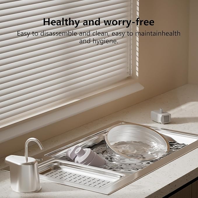 Fuente de Agua para Gatos Acero Inoxidable - 4L Capacidad Grande miniatura 6